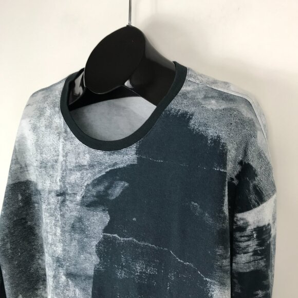 Helmut Lang Graphic Print Cropped Sweatshirt Women's Medium 100% Cotton Boxy - Picture 3 of 11